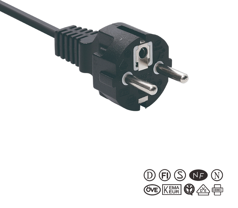 JT003-B/FY003-B 16A 250V Avrupa Standardı Üç Pimli Fiş