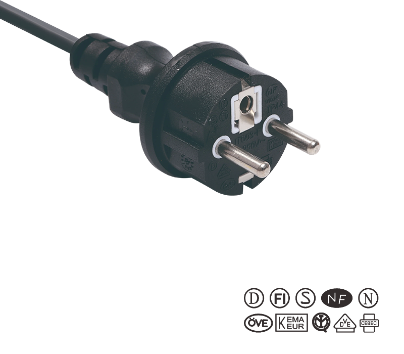 JT003-F/FY003-F 16A 250V Avrupa Standardı Üç Pimli Fiş