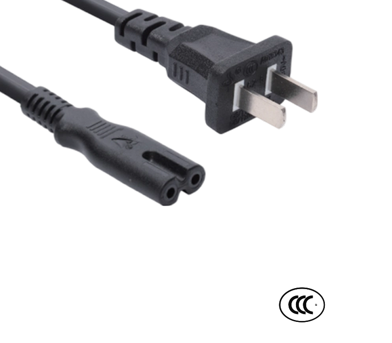 C2-6/10+ST2 10A 250V İki Pimli Çin Standart Fiş, IEC Konnektörlü C7