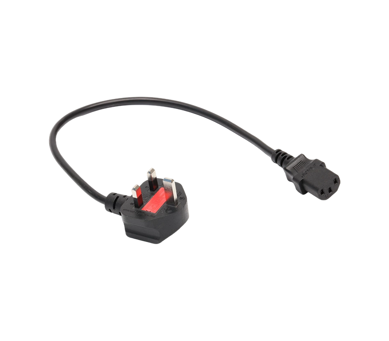JT006A+JT-ST3 13A 250V İngiliz Üç Pimli pPlug, IEC Konnektörü C13'e Takılı Sigortalı